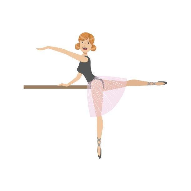 在芭蕾舞课上和穿粉红色裙子的女孩一起锻炼图片下载