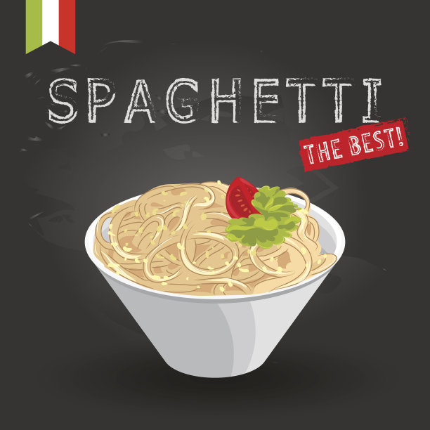 意大利面国庆节海报图片下载