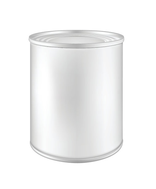 白色空白金属罐头，用于汤，鱼，豆类图片下载