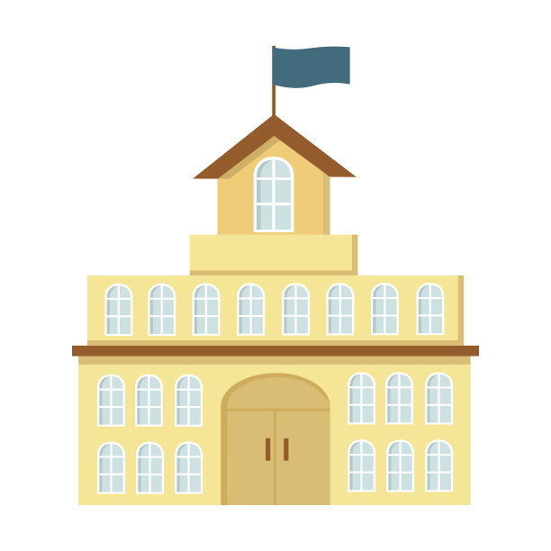 政府图标卡通。来自大城市的单一建筑图标图片下载