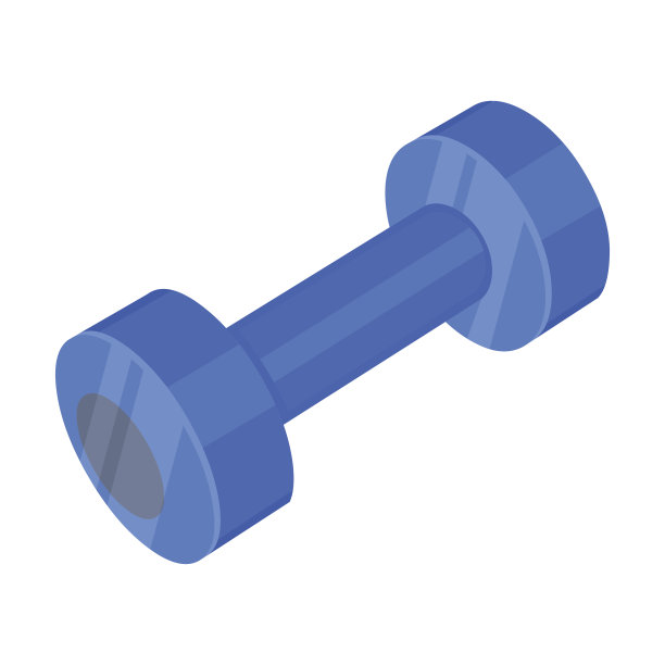 哑铃图标卡通。从大健身的单一运动图标，图片下载