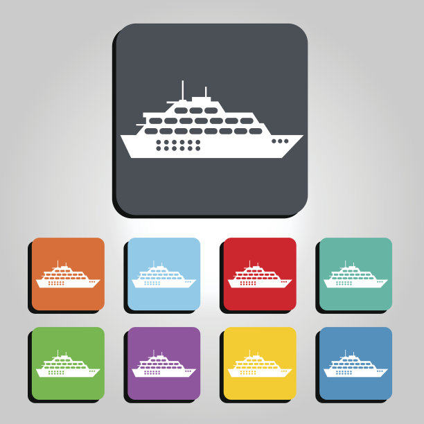 邮轮矢量图标插图图片下载