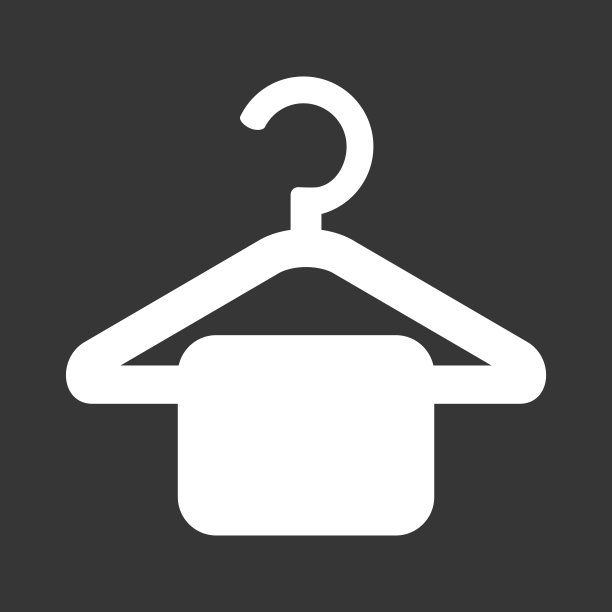 浴室毛巾衣架图标矢量插图图片下载