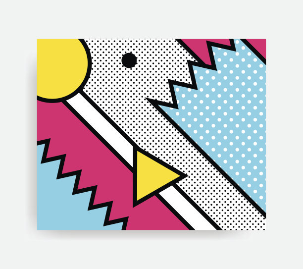 色彩缤纷的波普艺术图案图片下载