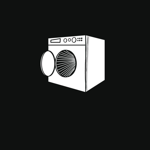 洗衣机的矢量图形符号图片下载