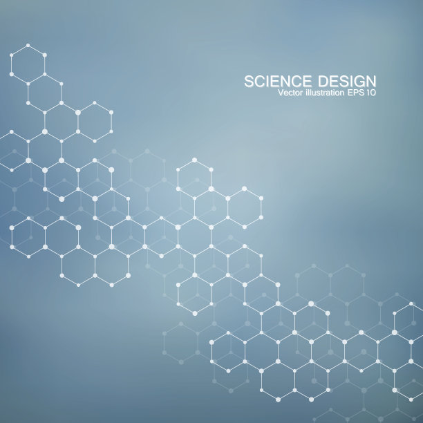 DNA和神经元的结构分子。原子结构。化合物图片下载