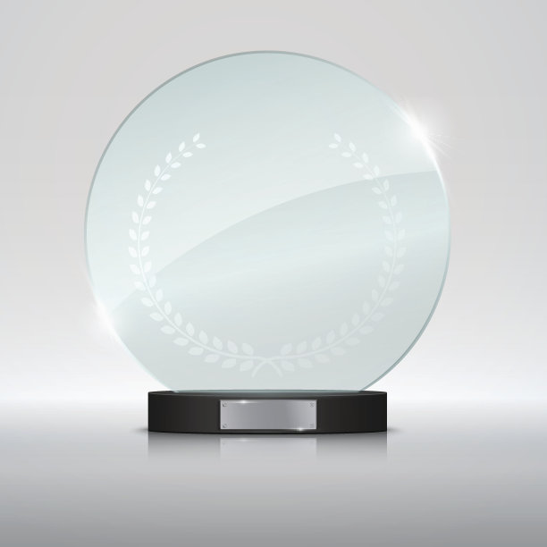 玻璃冠军奖。矢量图素材图片