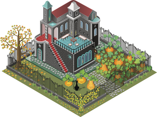 的房子,有花园图片下载