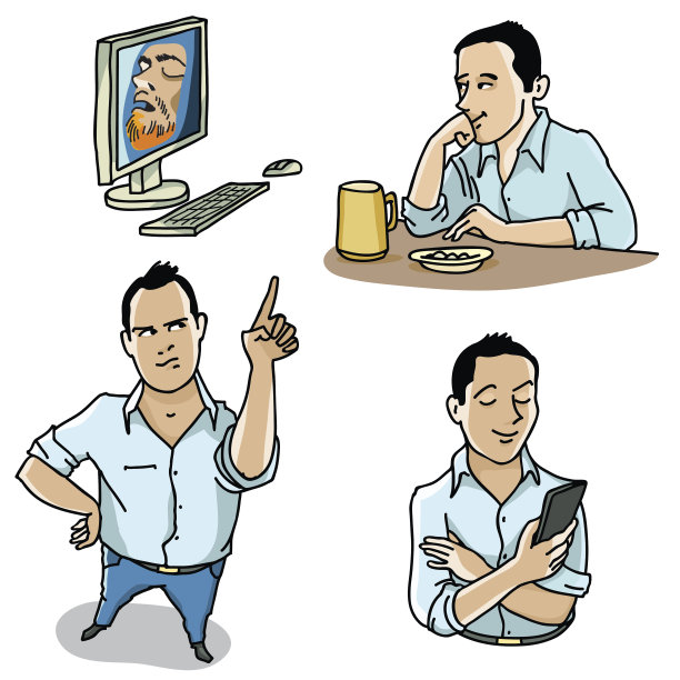 一个年轻人的身影图片下载