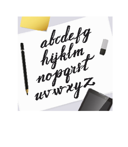 矢量手绘字母图片下载