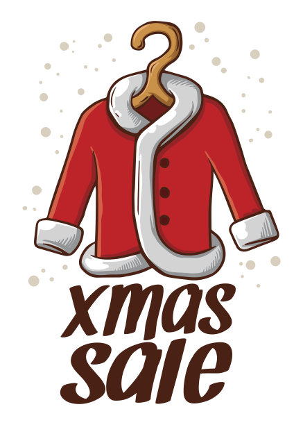 有圣诞老人外套的圣诞特卖图片下载