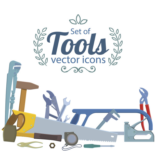 一组修复工具图标图片下载