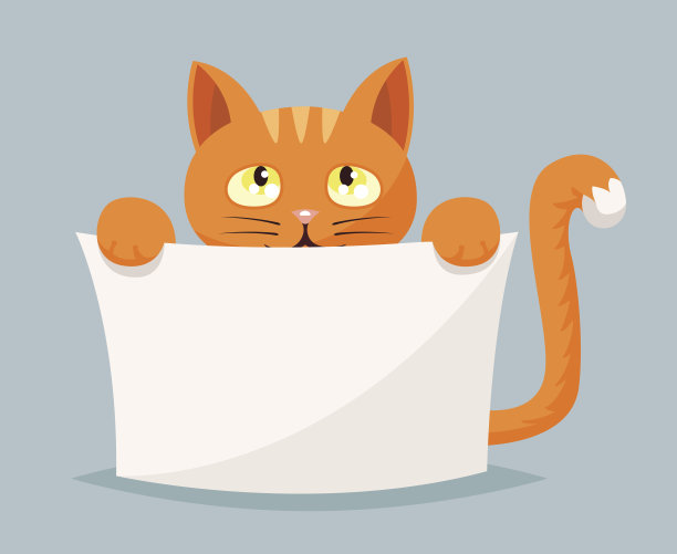 猫乞丐帮助动物卡通人物矢量插图图片下载