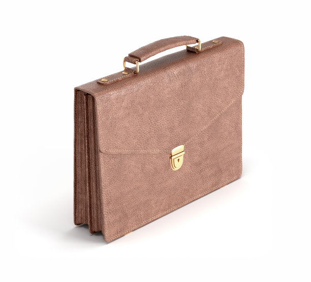 孤立背景上的公文包图片下载