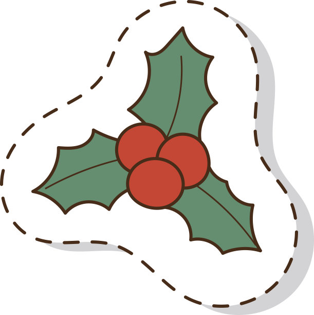 圣诞浆果矢量插图。图片下载