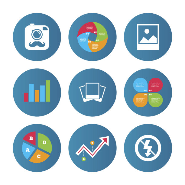 照片的相机图标。没有闪光标志。图片下载