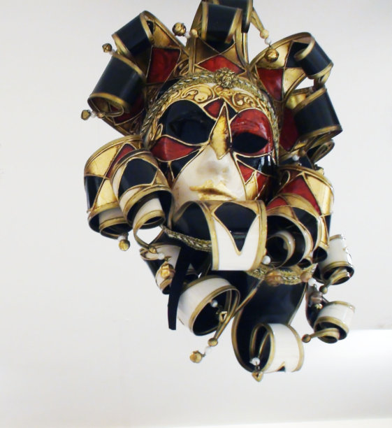 威尼斯嘉年华展出的传统面具图片下载