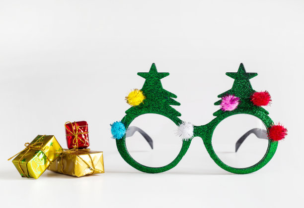 眼镜,圣诞节的礼物图片下载