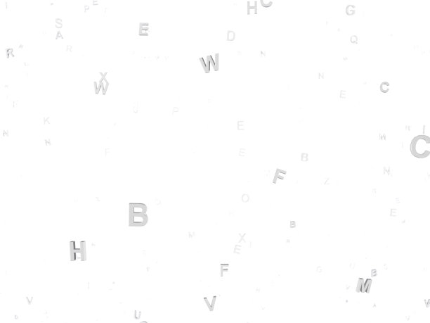 浮动的字母白色和灰色在白色的背景图片下载