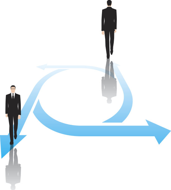 商人。箭头。商业形象。图片下载