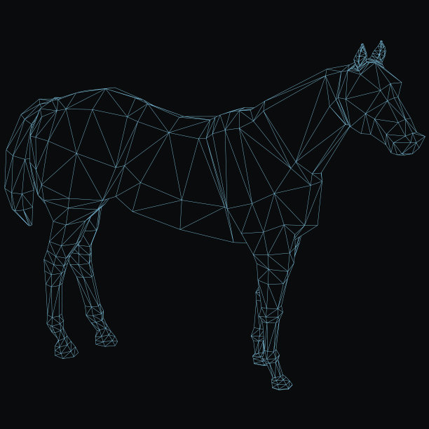 摘要多边形马图片下载