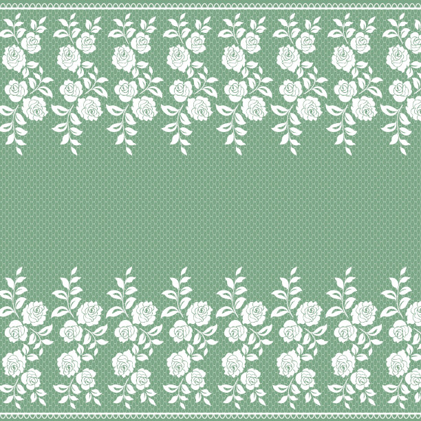 白色花边边境图片下载