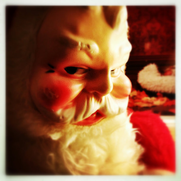 过滤风格的复古圣诞老人形象图片下载