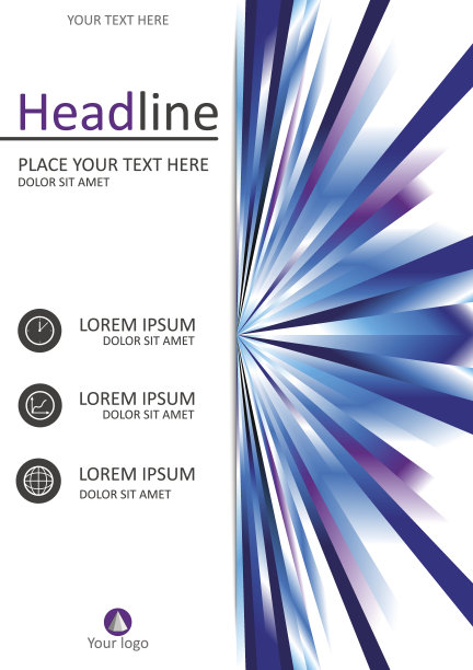 书的封面设计在A4大小。向量。素材图片