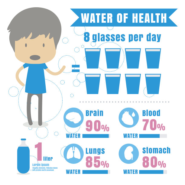 信息图利益饮水身体向量图片下载