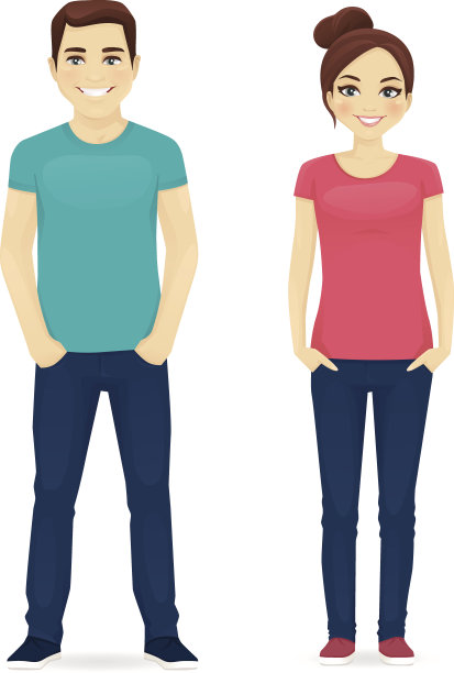 穿休闲装的年轻人图片下载