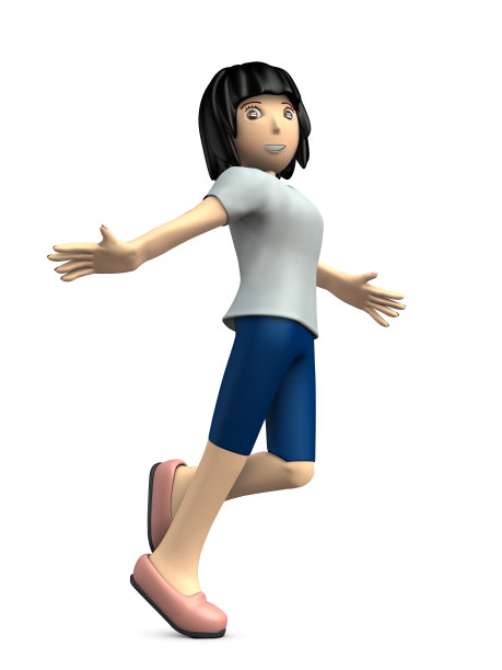 年轻女子欢快地跳绳。图片下载