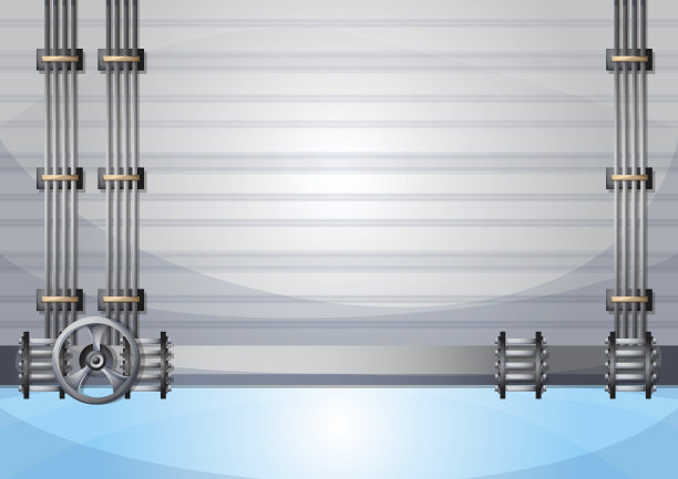 卡通矢量插图水管墙与分离层图片下载