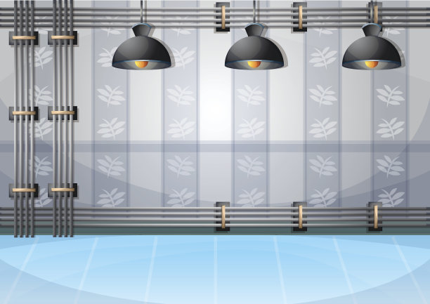 卡通矢量插图水管墙与分离层图片下载