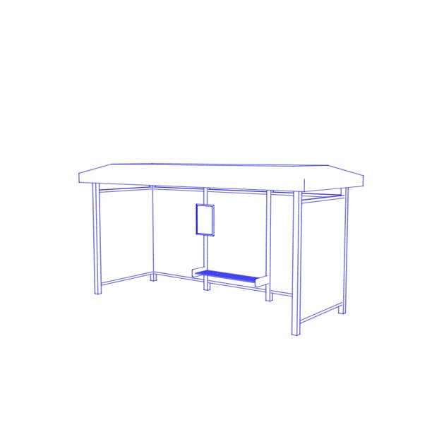 公共汽车站。孤立在白色背景上。示意图说明。图片下载