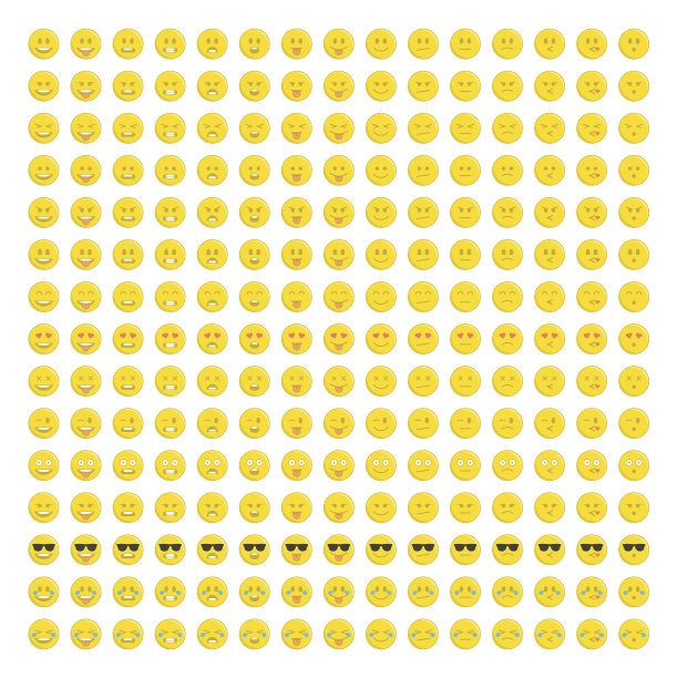 表情符号的大集合。素材图片