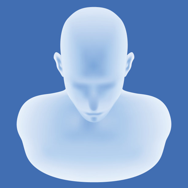 人头模型，前俯视图，矢量图图片下载