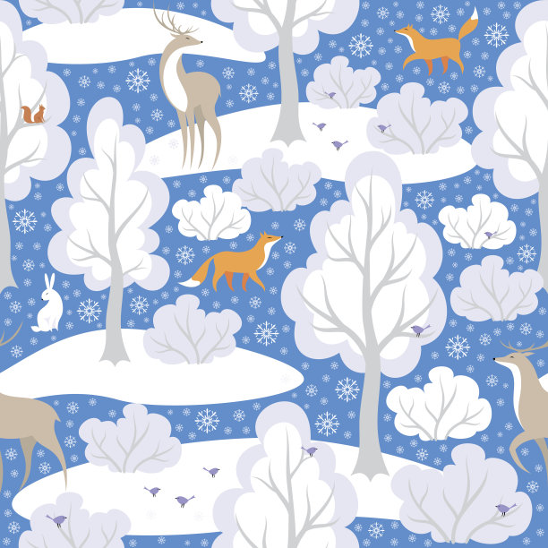 冬季森林模式图片下载