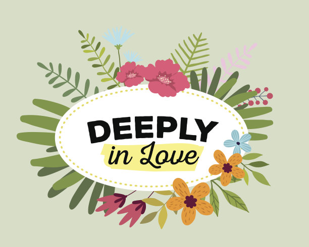 矢量插图花模板与美丽的花，l图片下载