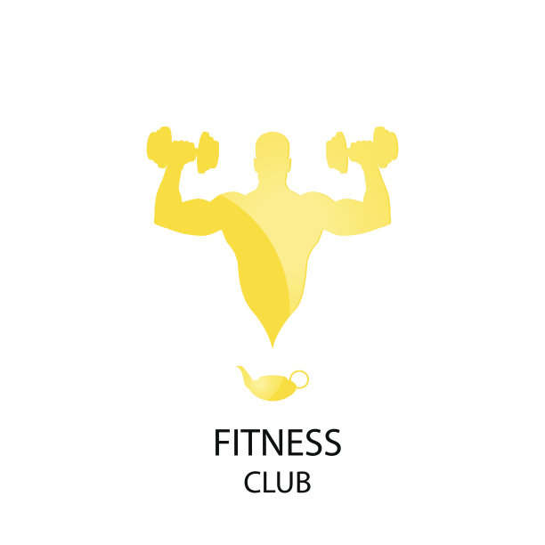 黄色健身俱乐部图标图片下载