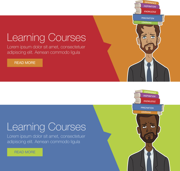 一组矢量横横幅图片下载