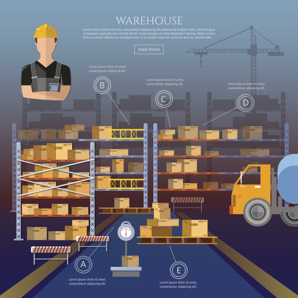 仓库货物箱储存在仓库装运货物图片下载