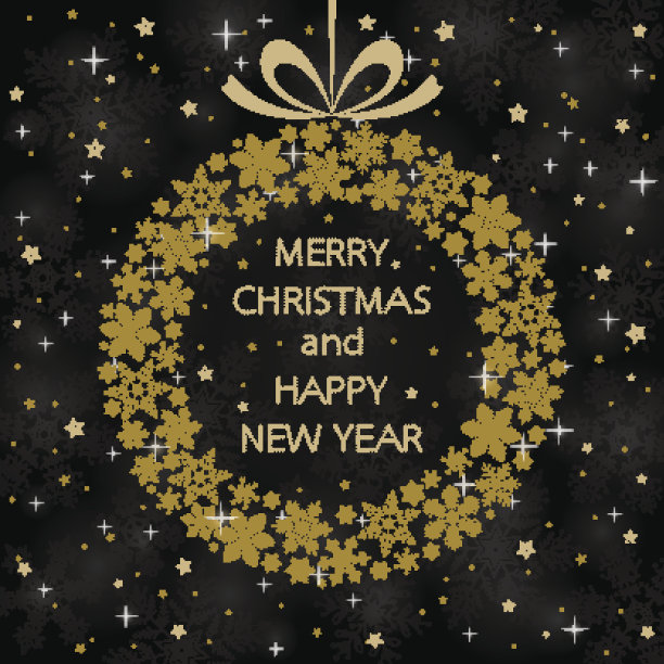 新年和圣诞快乐的背景。图片下载