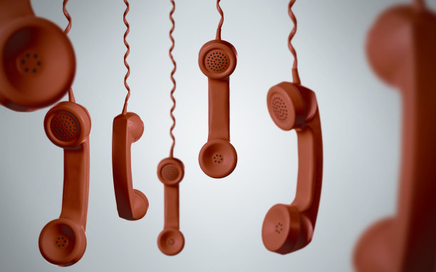 红色电话的概念素材图片