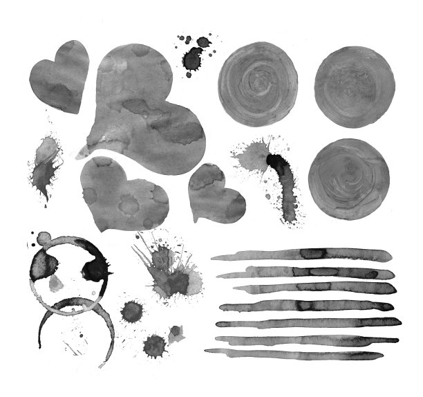 咖啡污渍集图片下载