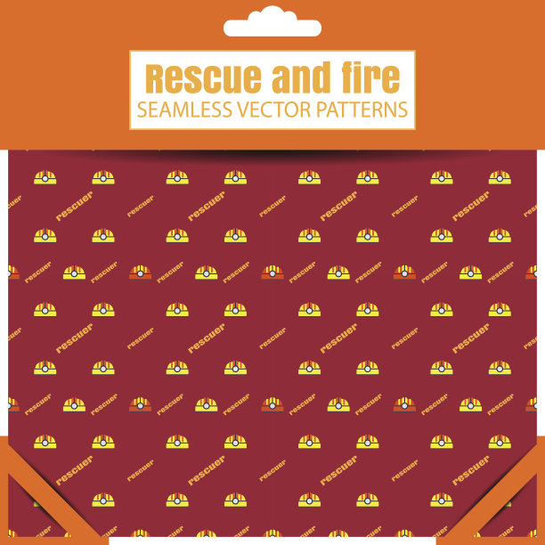 矢量无缝模式的救援和消防零售图片下载