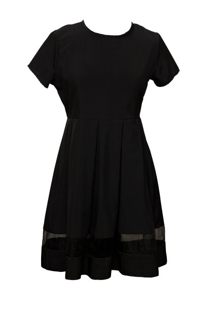 黑裙子配白裙子图片下载