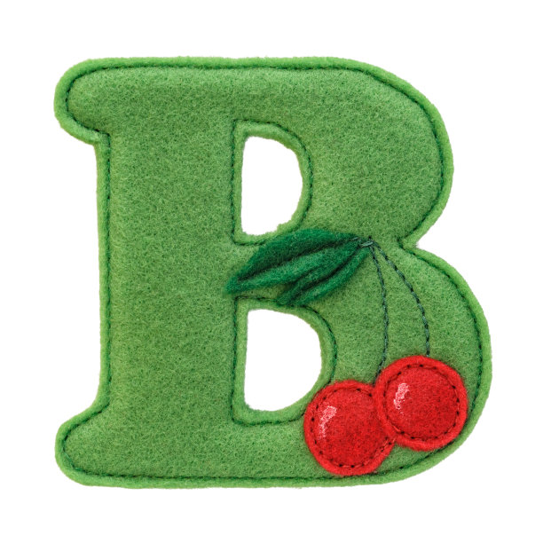 用毛毡制成的字母B。西里尔字母(俄罗斯)图片下载