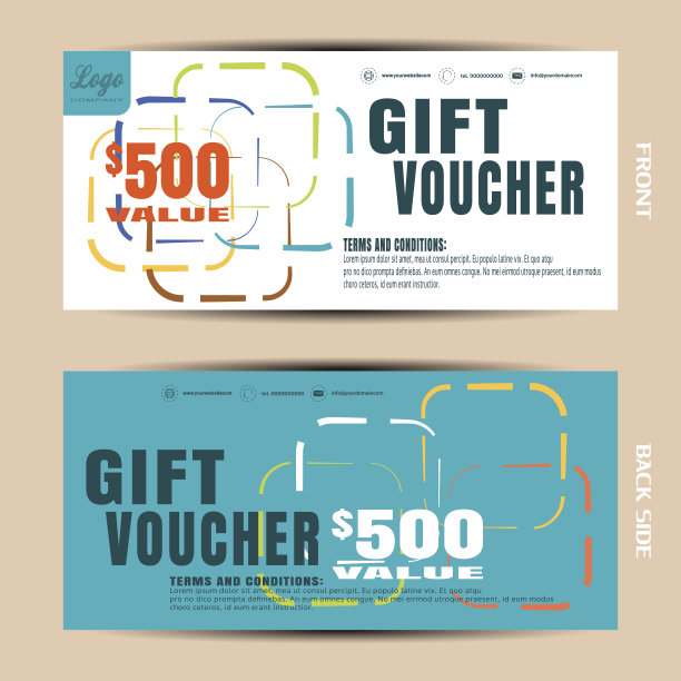 向量空白的折扣券上有几何白色和图片下载