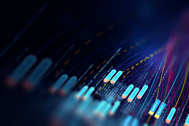 大数据未来可视化抽象插画素材图片