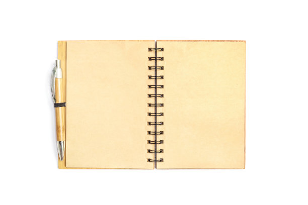 特写棕色笔记与空白棕色空间图片下载